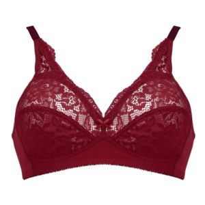 Blossom Lace Bra, Maroon, 002