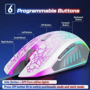 Gaming Mouse , RGB Gaming Mouse | Dpi 3200 | 6 buttons | Mouse | Mice | Gaming mouse