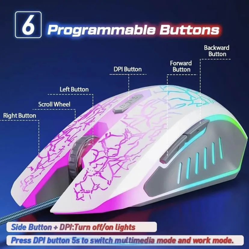 Gaming Mouse , RGB Gaming Mouse | Dpi 3200 | 6 buttons | Mouse | Mice | Gaming mouse - Image 2