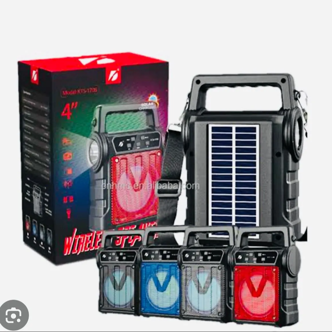 KTS-1706 Wireless Bluetooth Speaker – Solar-Powered, Deep Bass, Crystal Clear Sound, Portable & Rechargeable - Image 6