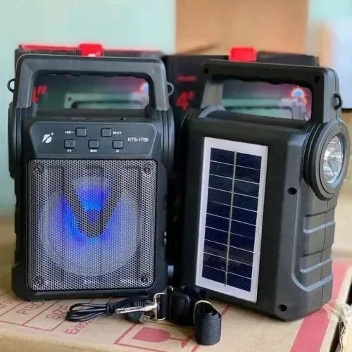 KTS-1706 Wireless Bluetooth Speaker – Solar-Powered, Deep Bass, Crystal Clear Sound, Portable & Rechargeable - Image 2