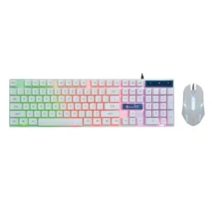 SHIPADOO K280 RGB Rainbow Glow Wired Gaming Keyboard – Backlit Mechanical Feel Keyboard with Colorful LED Lights, Ergonomic Design, Anti-Ghosting Keys, Durable Build, USB Plug & Play for PC, Laptop, and Gaming Setup – Smooth & Responsive Typing Experience