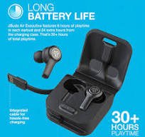 JLab JBuds Air Executive True Wireless Earbuds – Bluetooth 5.0, 30+ Hours Playtime, Dual Microphones, IP55 Sweat Resistant, Built-in USB Charging Case