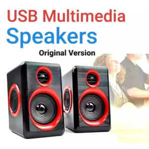 Ft-165 Computer Speakers With Heavy Bass,Subwoofer, Volume Control, 3.5mm Audio, USB Wired Powered Built-in Four Loudspeaker Diaphragm Multimedia Speaker for PC/Laptops/desktop/ Computer - High Quality By Qs