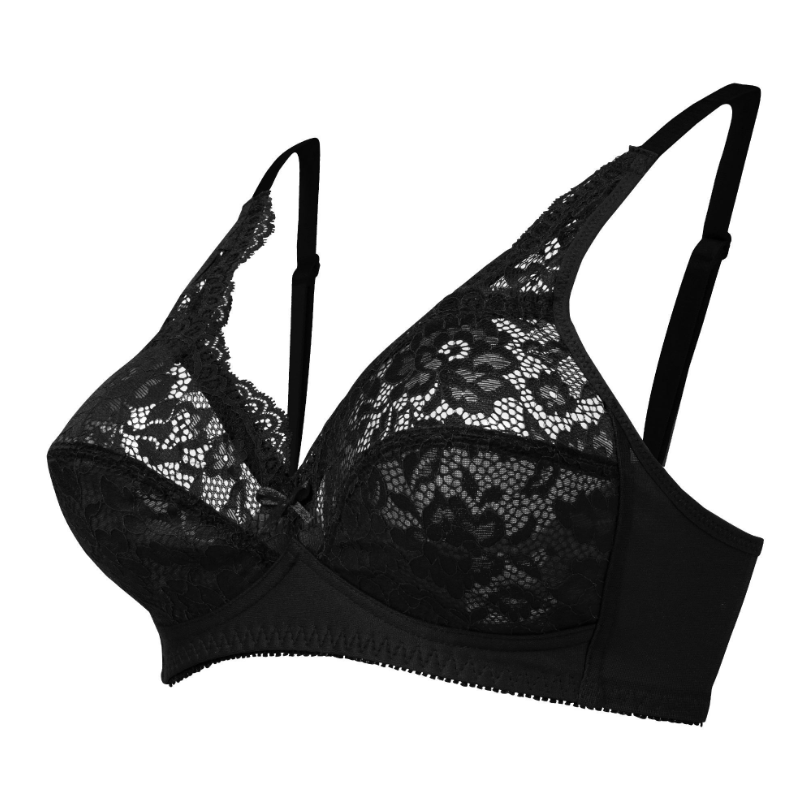 Blossom Lace Bra, Maroon, 002 - Image 6