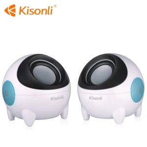 Best Quality Mini Kisonli k800 professional multi media speaker with 2.0 channel and 3.5 w for computer/mobile/laptop - white blue