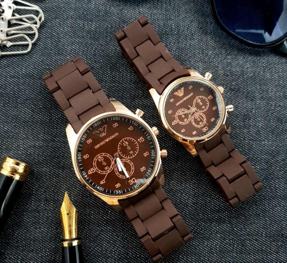 Stainless Steel Quartz Couple Watches - 2 Pcs Unisex Analogue Timepieces - Image 4