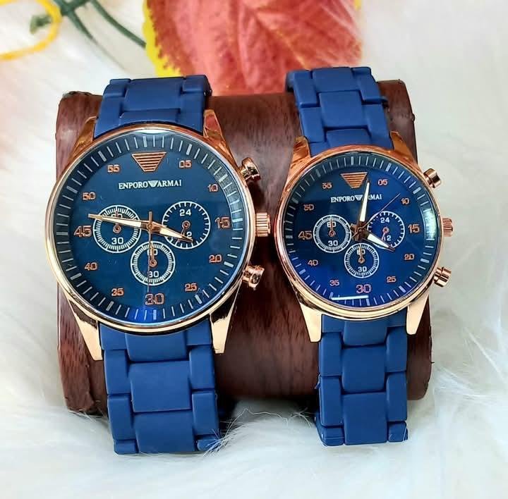 Stainless Steel Quartz Couple Watches - 2 Pcs Unisex Analogue Timepieces - Image 9