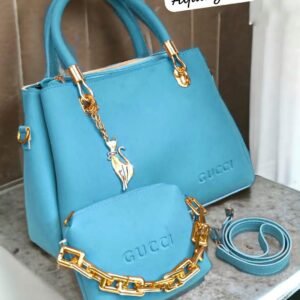 Girl's PU Leather Plain Hand Bag Set