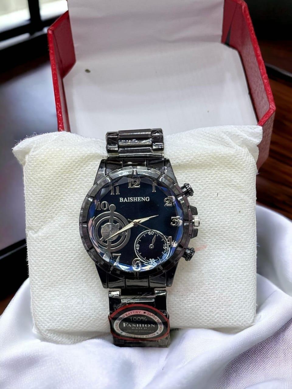 Men's Quartz Analog Watch with Chain Strap - 1 Pc - Image 3