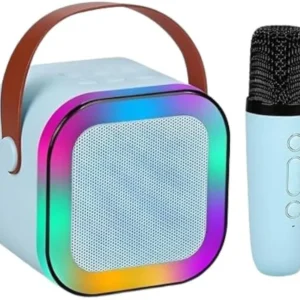 Portable Pink LED Wireless Speaker - 1 Pcs with Super Bass and Bluetooth Connectivity