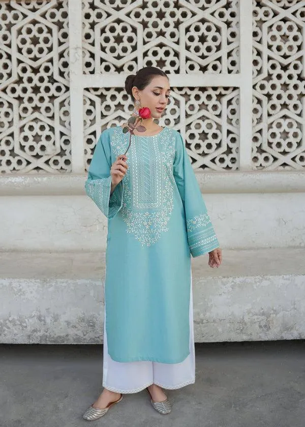 2 Pcs Women's Unstitched Embroidered Suit - Image 2