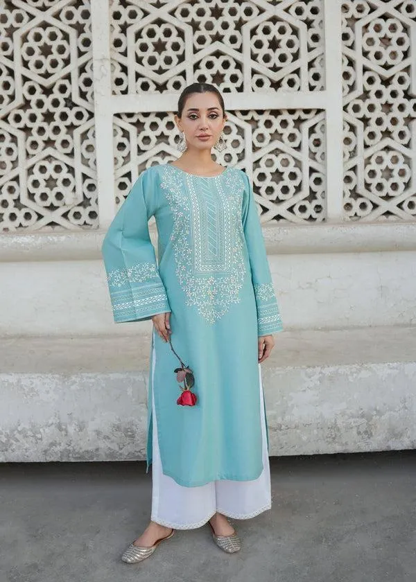 2 Pcs Women's Unstitched Embroidered Suit - Image 3