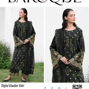 3 Pcs Women's Unstitched Printed Suit