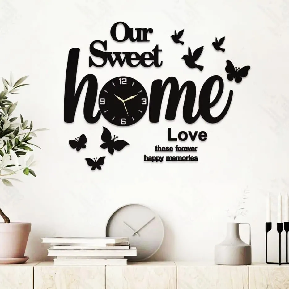 sweet Home Design 3D Wall Clock - Image 2