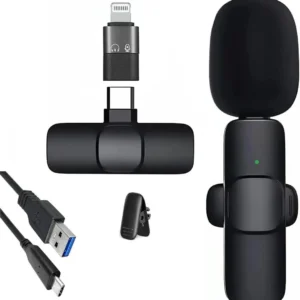 K8 Wireless Microphone, Plug Play Digital Mini Portable Recording Wireless Microphone
