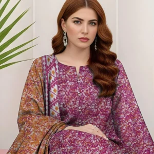 3 Pcs Women's Unstitched Printed Suit