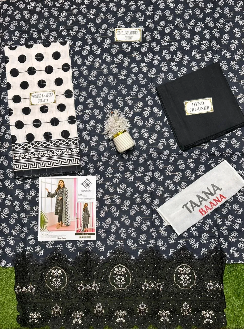 3 Pcs Women's Unstitched Printed Suit - Image 5