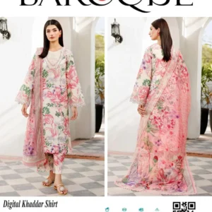 3 Pcs Women's Unstitched Printed Suit