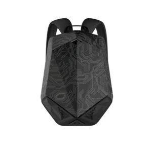 Brave Backpack with Bluetooth Speaker and Power Bank 5000mAh Nylon Black Circuit Pattern