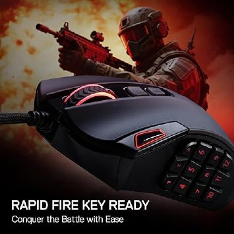 Redragon M921 RGB MMO Azzinoth Gaming Mouse - Image 4