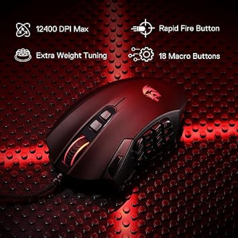 Redragon M921 RGB MMO Azzinoth Gaming Mouse - Image 2