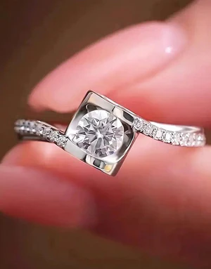 Adjustable Side Love Heart Synthetic Cubic Zirconia Ring for Girls - Image 6