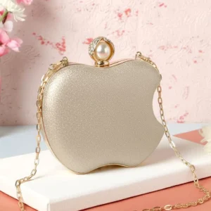 Elegant Apple Shape Fancy Bridal Clutch for Wedding & Parties