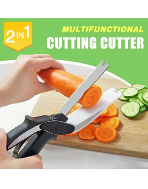 2 in 1 Kitchen Knife & Cutting Board - Great for Food Slicing & Chopping - Image 4