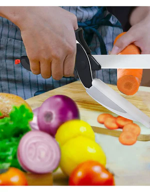 2 in 1 Kitchen Knife & Cutting Board - Great for Food Slicing & Chopping - Image 3