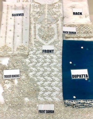 Heavy Embroidered Chiffon Wedding Dress - Image 3