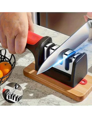 4-Stage Professional Kitchen Knife & Scissor Sharpener - Image 5