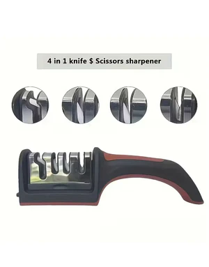 4-Stage Professional Kitchen Knife & Scissor Sharpener - Image 2