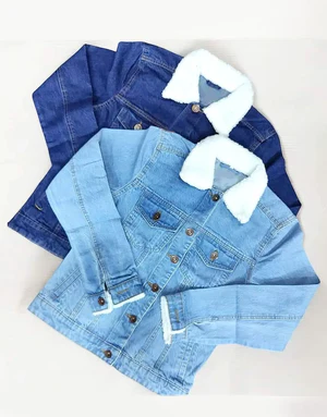 Unisex Stylish Fur Denim Jacket for Winters | Warm Jean Jacket for Men & Women - Image 3