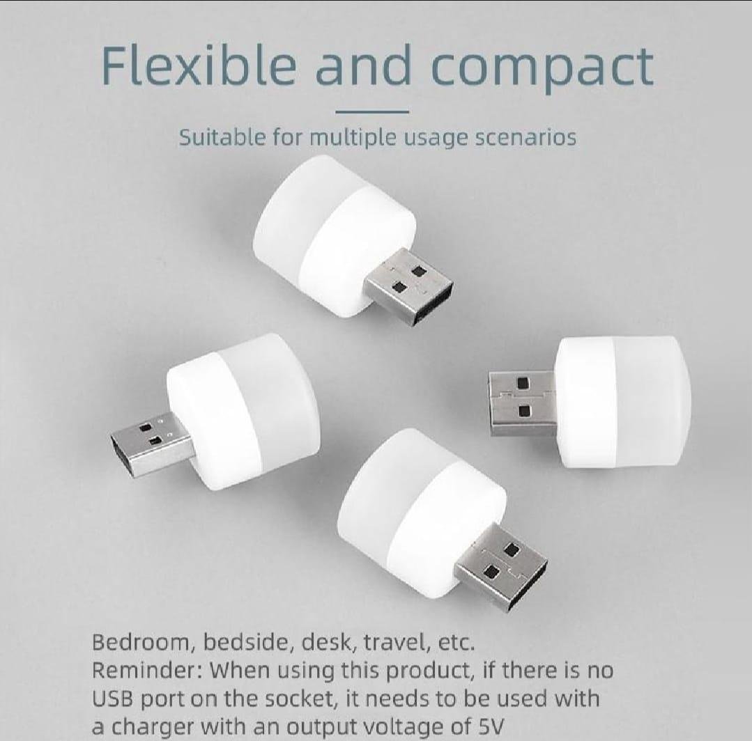 7 Pcs Portable Mini USB Light Bulbs with Type-C Charging Port - Image 4