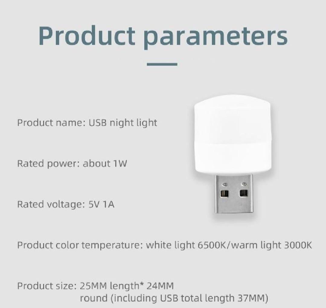 7 Pcs Portable Mini USB Light Bulbs with Type-C Charging Port - Image 5