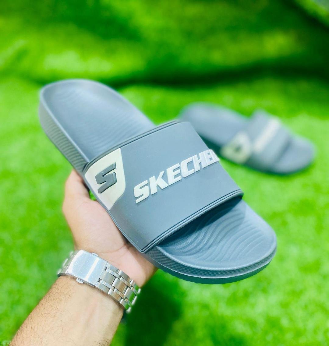 Men's Casual PU Leather Slide Slippers - 1 Pcs Grey - Image 2