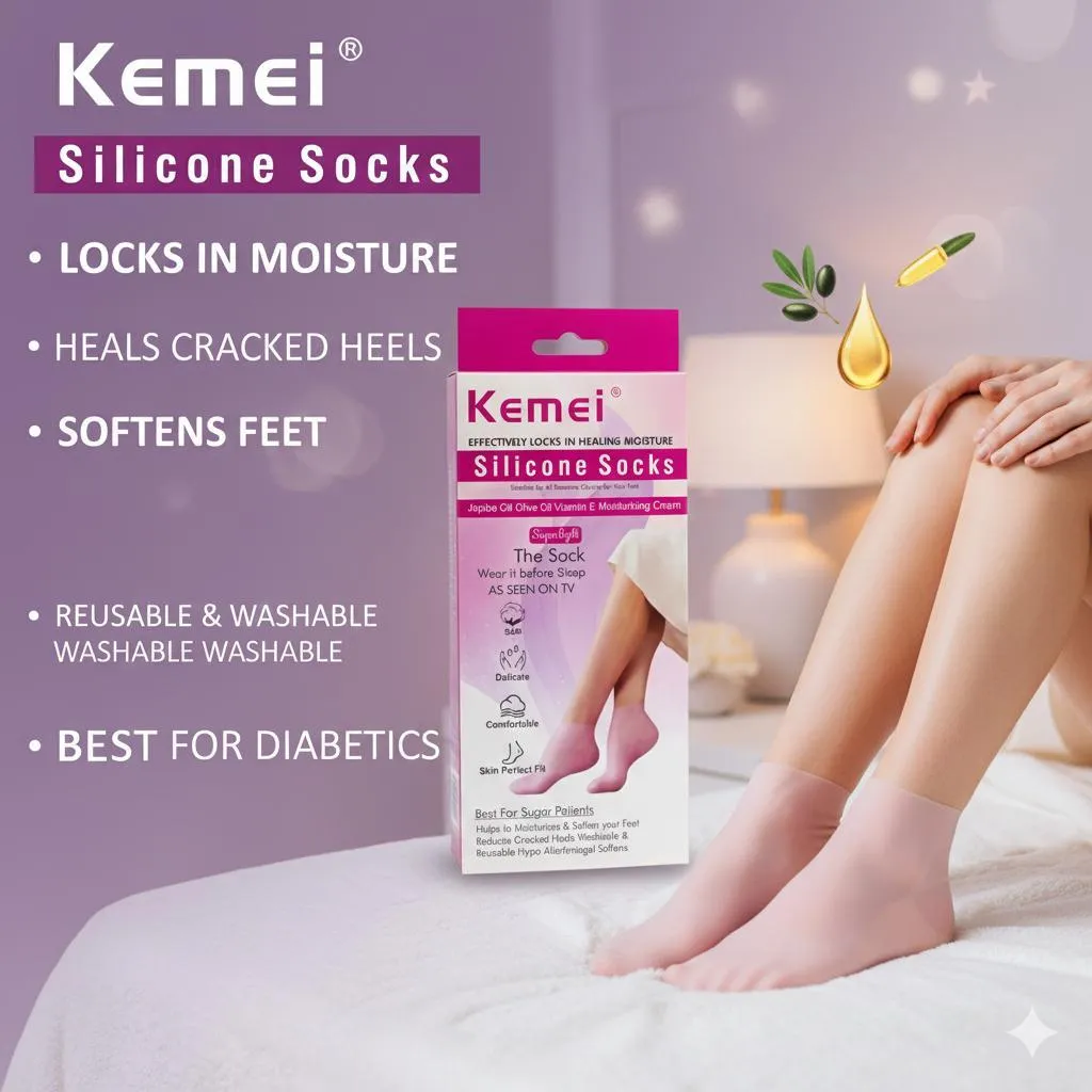 Kemei Silicone Moisturizing Socks