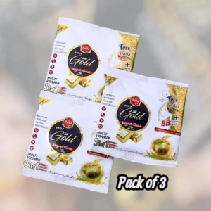 Pack Of 3 Baba Apple Gold 3 in 1 urgent facial BB Cream Free