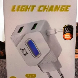 Wall Charger with Built-In 1M Micro USB Cable + Dual USB Ports