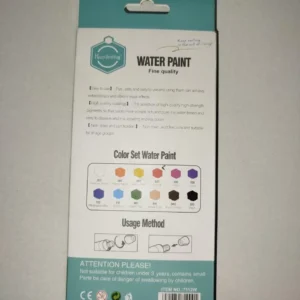 Portable Solid Watercolor Paints - 12 Pcs Multicolor Set for Artists