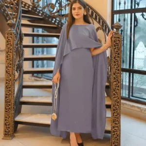 1 Pc Women's Stitched Shamoz Silk Plain Maxi